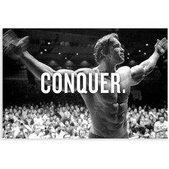Arnold Schwarzenegger 3 Canvas Poster Wall Art Decor Print Picture Painting for Living Room Bedroom Decoration Unframe-Style 16 x 24 Inches (40 x 60 cm)