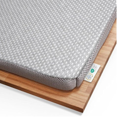Topper 100 x 200 RenewON | Test Winner 2021 | Ergonomic Memory Foam Topper | Breathable and Moisture Regulating | Anti-Static Graphene Cover | Mattress Topper 100 x 200 x 6 cm Height
