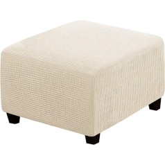 Stool Cover Square Pouf Copertura Stool Cover Rectangular Pouf Cover Stool Cover Ottoman Protective Cover Beige