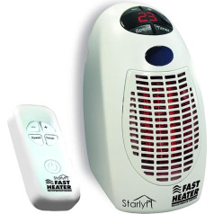 Starlyf Fast Heater Deluxe 400W Portable and Powerful Socket Mini Heater Remote Control (White)