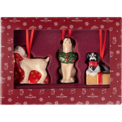 Villeroy & Boch Nostalgic Ornaments Christmas Colourful, Christmas Decorations Dogs, Decorative Christmas Figures, Pendants, Tree Decoration, Porcelain and Plastic