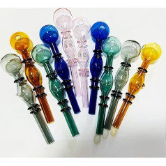 Glass Oil Burner Coloured Glass Pipe Thick Glass Oil Pipe 10pcs
