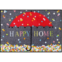 Salonloewe Umbrella Confetti Doormat 50 x 75 cm Dirt Trapper Mat Washable Entrance Mat Front Door Umbrella Colourful