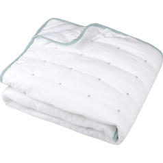 Lovely Casa STOF Blanket, Size 220 x 240 cm, 100% Polyester, White, Honorine Model for Sofa or Bedroom, Ideal for All Rooms