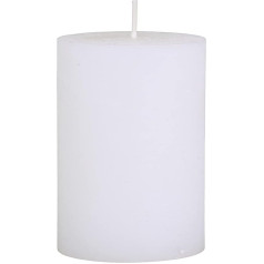 Chic Antique Macon Rustic Pillar Candle in Various Colours and Sizes Antique Altar Candle 100% Paraffin Long Burning Time (White, 15 x 10 cm)
