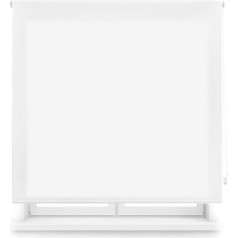 Blindecor Translucent Roller Blind Made to Measure | White Off | 100 x 250 cm (Width x Height) Fabric Size 97 x 245 cm | Translucent Roller Blinds for Windows