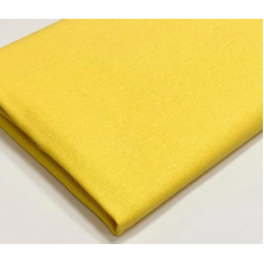 A-Express Cotton Fabric - 60 Inches / 150 cm Wide per Metre - 150 GSM Viscose Material - for Sewing, Clothing, Quilting, Curtain Lining, Bed Sheet, Costumes, Dresses - Yellow 5 Metres