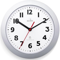 Acctim PARONA RC Wall Clock SILV 74317, Silver, 27.2 x 24 x 6 cm