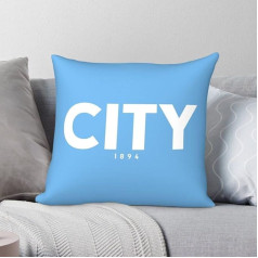 The Beach Stop Football Sports City Blue Cushion Cover | Gift Idea for Men, Women, Boys and Girls | 45 x 45 cm 18 x 18 cm | Manchester City