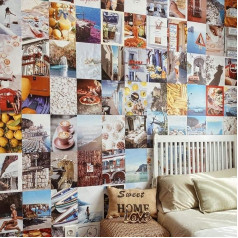 Flamingueo Wall Decoration - 100 Photo Wall, Decorative Bedroom, Poster Set, Room Decoration Girls Teenagers, Wall Picture, Decorative Bedroom, Poster Vintage, Aesthetic Decoration, Photo Curtain
