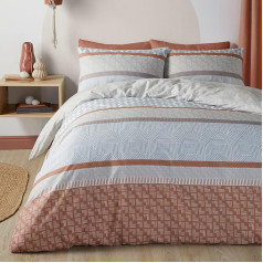 Fusion - Rico Reversible Duvet Cover Set, Double, Natural