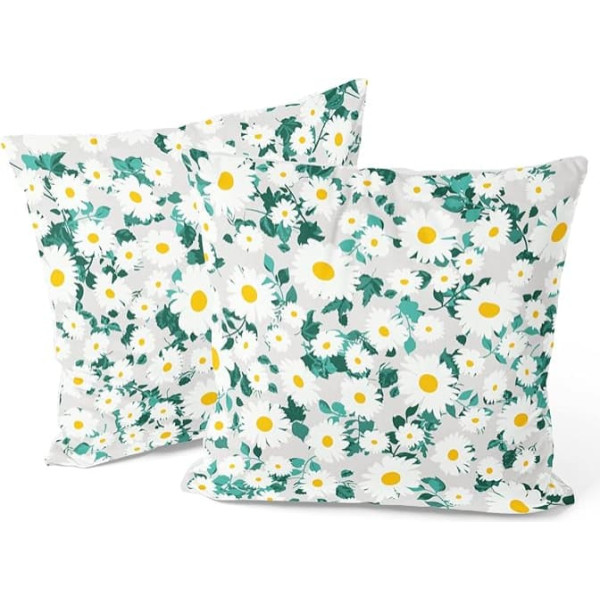 Berkin Arts Decorative Modern Flowers Square Cushion Cover Set of 2 Cushion Covers 45 x 45 cm Decorative Cushion Covers Sofa Cushion Hidden Zip Decorative Cushion Premium Green for Chair