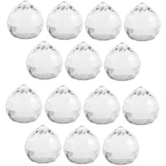 Angoily 20 Pieces Crystal Lamp Beads Crystal Pendant Crystals Hanging Decoration Crystal Chandelier Crystal Beads Hanging Decoration Crystal Light Bead Curtain