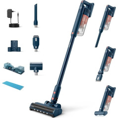 Philips Cordless Vacuum Cleaner 5000 Series for Pet Hair: Strong Suction Power on Carpets & Hard Floors Multitalent, 60 Minutes Running Time, LED Nozzle, Pet Hair Nozzle, Aqua Module (XC5142/01)
