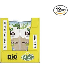 Arla Organic Durable Pasture Milk 3.8% Fat (12 x 1L)