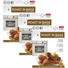 Pack of 12 Extra Large Roasting Bags 45 x 55 cm