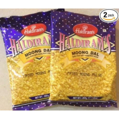 Haldiram's Haldiram Moong Dal Salty Fried Split Moong Bean Snack, 200 g, 7.06 oz. (Pack of 2)