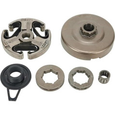 BTFWM Garden Tool Clutch Replacement, Kupplungstrommel-Montagesatz, for Husqvarna, for 372 372XP 371 365 362 Kettensägen-Rasenmäher, Kupplungsritzel, Rand, Nadellager, Schneckengetriebe