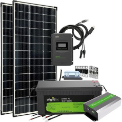 Autark Pro L 300W Solar System - 2000W AC Power 200Ah LiFePO4 Battery