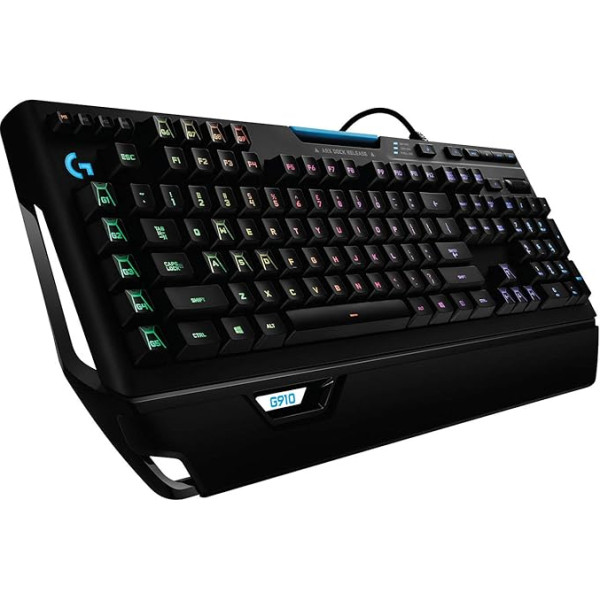 Logitech G910 Orion Spectrum Mechanical Gaming Keyboard, RGB Lighting, Tactile Romer-G Switches, 9 Programmable G Buttons, Anti-Ghosting, Arx Second Screen Feature, Skandi-Qwerty Layout