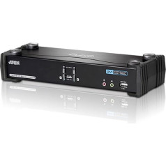 Aten CubiQ CS1782A 2 Way KVM Dual-DVI 7.1 Audio 120 Hz 3D USB