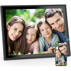 15 Inch WiFi Digital Photo Frame with Full HD Touch Screen, Extra Large Electronic Photo Frame, Share Pictures and Videos via App from Anywhere, Gift for Grandparents