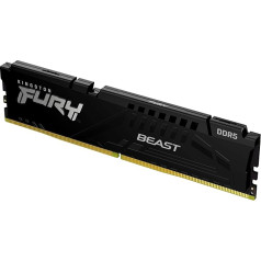 Kingston Fury Beast 16GB 6000MT/s DDR5 CL36 DIMM Black Desktop Gaming Memory Single Module - KF560C36BBE2-16