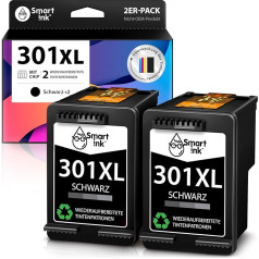 Smart Ink Remanufactured Ink Cartridges to Replace HP 301XL 301 XL (2 Black Multipack) for HP Envy 4500 4504 5530 DeskJet 2540 3050 2510 1510 1000 1050 2050 3050A Officejet 2620 2622 4630