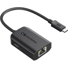 Cable Matters USB C to Gigabit Ethernet Adapter with 100 W Charge (USB C LAN Adapter) - Up to 480 Mbps Wired Ethernet Speed for Chromecast with Google TV (2020 Version)