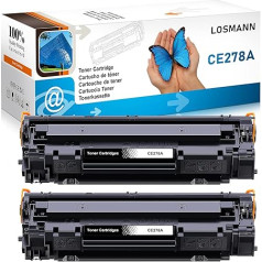 LOSMANN 2 x Toner Compatible with HP CE278A 78A for HP Laserjet Pro M1530 MFP, M1536 DNF MFP, M1537 DNF MFP, M1538 DNF MFP, M1539 DNF MFP, P1560, P1566, P1600, P1606 DN, P1606 DN, P1606 DN, P1606 DN,