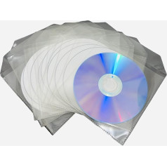 Ritek DVD-R Professional White Inkjet Printers Writeable Empty DVD-R Discs with 16 Write Speed in Dragon Trading Plastic Sleeves with Flap (Pack of 5)