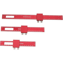 Yomiyuyr Holzbearbeitungslineal, 3-teiliges Aluminium-T-Typ-Holzmesslineal-Set mit klarer Skala, ideal für Holzbearbeitungs-, Bearbeitungs- und Ingenieurprojekte