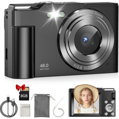 Digital Camera, COLALY Autofocus UHD 48MP Digital Camera with 8G SD Card, 2.4 Inch Screen with Flash Anti Shake, 16X Digital Zoom, Mini Compact Camera for Children, Teenagers, Students, Seniors,