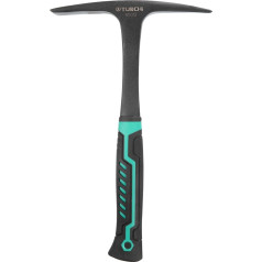 HARFINGTON Schweißhammer, 794 g, Schlackenentfernungswerkzeug, Carbon-Schweißhammer mit geschmiedeter Stahlkonstruktion und stoßdämpfendem Griff für Steinpick, geschmiedete Ziegelsteine, Schwarz/Grün