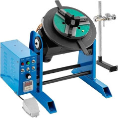 PAKJEL 30 kg Rotary Welding Positioner 0-90° Rotating Table Stepless Speed Tilt Table Three-Jaw Ring Welding Positioning Machine