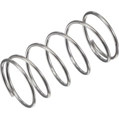 sourcing map 5 Pcs 304 Stainless Steel Compression Spring 16mm OD, 1mm Wire Size, 18mm Compressed Length, 30mm Free Length, 5.9N Load Capacity for Home Projects Silver