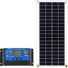 LKYLGYU Dual USB 300 W 12 V Solarpanel-Kit, kompletter Solarladeregler, Solarzelle für Wohnmobil, USB-Ladegerät, Außenversorgung (60 A Controller-Kit)