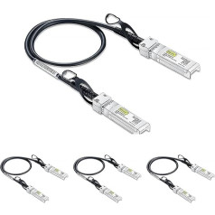 10Gtek Ubiquiti UniFi SFP+ to SFP+ Cable 0.5 Metre (1.65 ft), 10GBASE-CU SFP+ Direct Attach Copper(DAC) Twinax Cable, Passive (Pack of 4)