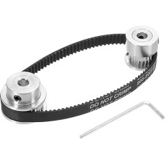 sourcing map Timing Belt Pulley 20&30 Teeth 5mm Bore Synchronous Wheel with Belt and Wrench for 3D Printer CNC Machine 1 Set
