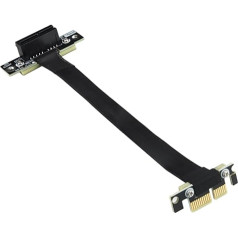 10Gtek PCIe 3.0 Riser Cable, X1 to X1, M to F, 90° to 90°, Cable Length 30 cm, P311MF5530