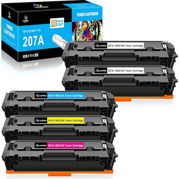 LeciRoba 207A (with chip) for HP W2210X W2211X W2212X W2213X W2210A W2211A W2212A W2213A 207X 207A Toner for HP Color Laserjet Pro MFP-M283fdw MFP-M283fdn MFP-MP-MP-MP-M283fdn MFP-MP-MP-MP-M 282nw