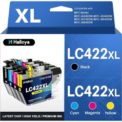 Halloya LC422XL LC-422 XL LC422 XL Printer Cartridges Replacement for Brother LC-422VAL LC-422XL LC422 Cartridges Multipack for Brother MFC-J5340DW MFC-J5345DW MFC-J5740DW MFC-J6540DW MFC-J6940DW