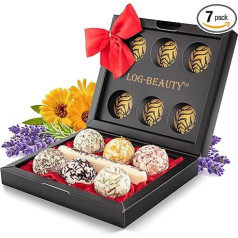7 Organic Bath Bombs - Bath Bombs Gift Set with Vitamin C - Made in Germany - Vegan - Wellness Bath Accessory Set - Gifts for Women and Men - Mother's Day Gift