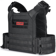 OneTigris FYR Plate Carrier, Tactical Plate Carrier, Quick Release System, Airsoft Vest, Adjustable Molle Plate Carrier Chest Protector for Paintball, Police, Airsoft