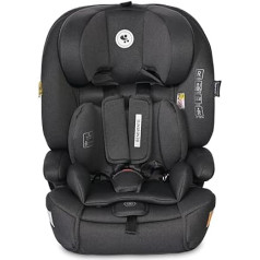 Lorelli Benevento Car Seat with Isofix i-Size, Grows with Your Child from 76-150 cm, Baby Seat, Car Seat, Adjustable Headrest, 5-Point Safety Belt, Black