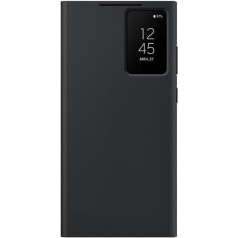 Samsung Smart View Wallet Smartphone Case EF-ZS918 for Galaxy S23 Ultra, Mobile Phone Case, Card Slot, Viewing Window, Black