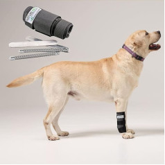 Nature Pet Premium Dog Wrist Bandage/Carpal Joint Protection Bandage/Support Bandage for Dogs (L, Grey)