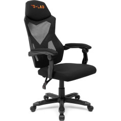 THE G-LAB K-Seat Rhodium Atom Breathable Mesh Gaming Chair, Comfortable Ergonomic Office Chair, Padded Headrest, 120° Adjustable Backrest, Maximum Weight 120 kg