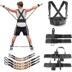 Boxing Resistance Bands, Resistance Bands, Box Training Equipment with Cuffs and Ankle Straps, Full Body Resistance Training Set for Boxing, MMA, Martial Arts Training