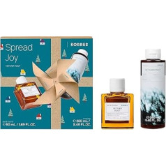 KORRES VETIVER ROOT Fragrance Set for Him, Gift Set for Men with EDT 50 ml and Shower Gel 250 ml, Vegan